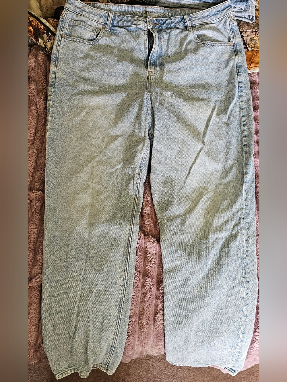 American Eagle Outfitters Light Blue Straight Leg Jeans